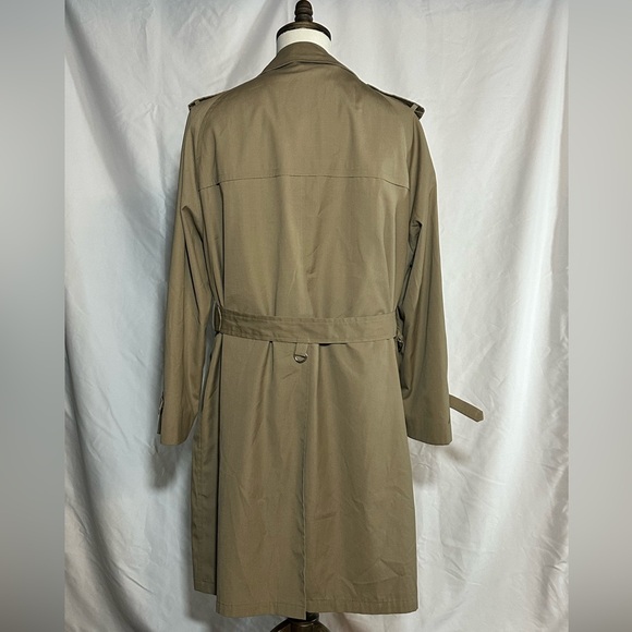 Clipper Mist Vintage Trench Coat • Khaki • Removable Fur Interior • Size 46 Reg. - Picture 2 of 8